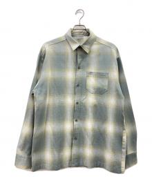 CalTop（キャルトップ）の古着「長袖シャツ」｜グリーン×ホワイト