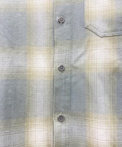 CalTop（キャルトップ）CalTop (キャルトップ) 長袖シャツ グリーン×ホワイト サイズ:Mの古着・服飾アイテム