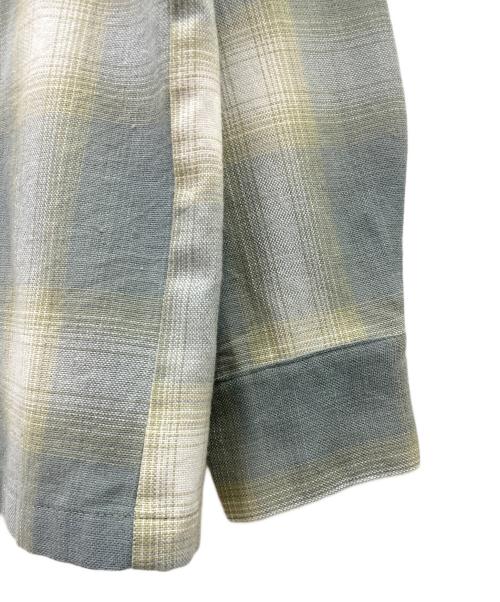 CalTop（キャルトップ）CalTop (キャルトップ) 長袖シャツ グリーン×ホワイト サイズ:Mの古着・服飾アイテム