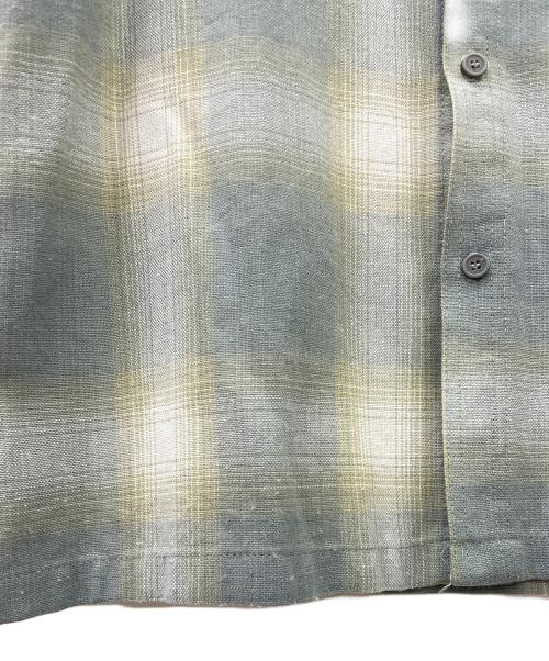 CalTop（キャルトップ）CalTop (キャルトップ) 長袖シャツ グリーン×ホワイト サイズ:Mの古着・服飾アイテム