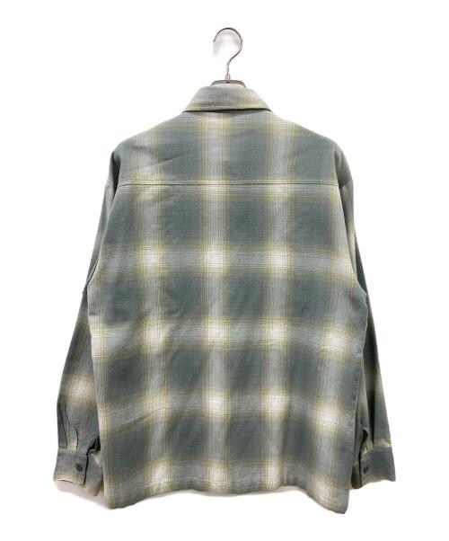 CalTop（キャルトップ）CalTop (キャルトップ) 長袖シャツ グリーン×ホワイト サイズ:Mの古着・服飾アイテム