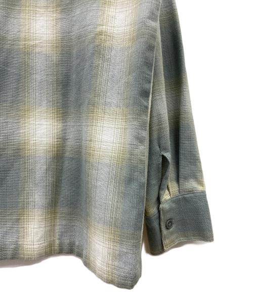 CalTop（キャルトップ）CalTop (キャルトップ) 長袖シャツ グリーン×ホワイト サイズ:Mの古着・服飾アイテム