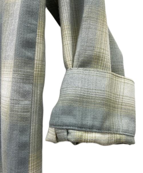 CalTop（キャルトップ）CalTop (キャルトップ) 長袖シャツ グリーン×ホワイト サイズ:Mの古着・服飾アイテム