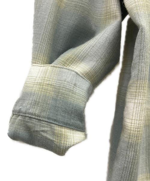 CalTop（キャルトップ）CalTop (キャルトップ) 長袖シャツ グリーン×ホワイト サイズ:Mの古着・服飾アイテム