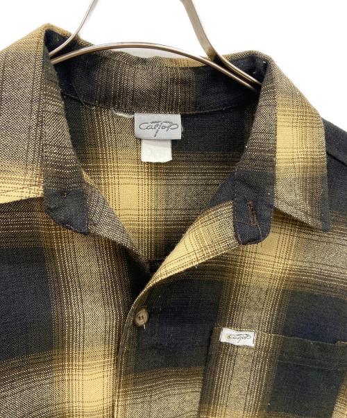 CalTop（キャルトップ）CalTop (キャルトップ) 長袖シャツ ブラック×オレンジ サイズ:Mの古着・服飾アイテム