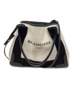 BALENCIAGAバレンシアガ）の古着「BALENCIAGA　カバスXS　トートバッグ」｜アイボリー×ブラック