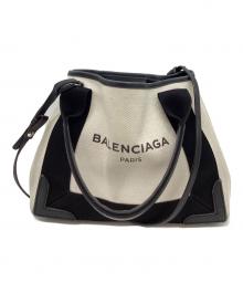 BALENCIAGA（バレンシアガ）の古着「BALENCIAGA　カバスXS　トートバッグ」｜アイボリー×ブラック