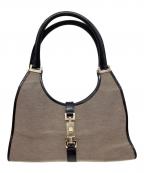 GUCCIグッチ）の古着「GUCCI　ジャッキー　ハンドバッグ」｜ベージュ×ブラック