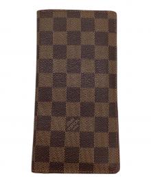 LOUIS VUITTON（ルイ ヴィトン）の古着「LOUIS VUITTON ポルトフォイユ ブラザ 二つ折り長財布 ダミエ エベヌ N60017」｜ブラウン