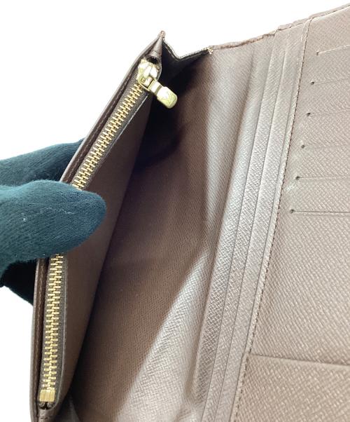 LOUIS VUITTON（ルイ ヴィトン）LOUIS VUITTON (ルイ ヴィトン) LOUIS VUITTON ポルトフォイユ ブラザ 二つ折り長財布 ダミエ エベヌ N60017 ブラウンの古着・服飾アイテム