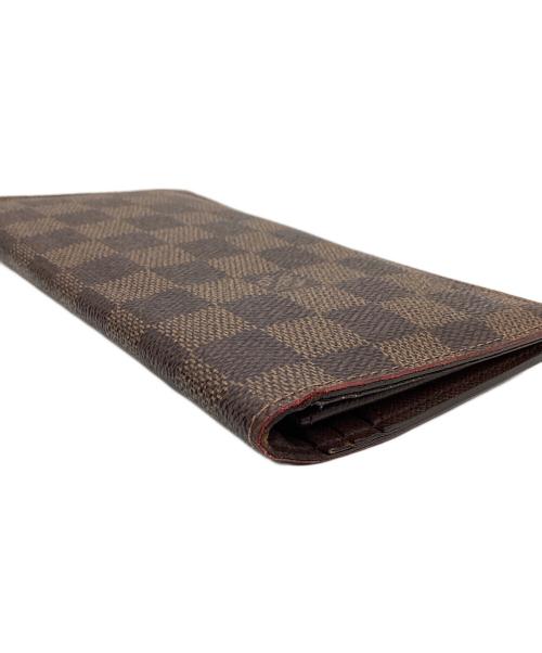 LOUIS VUITTON（ルイ ヴィトン）LOUIS VUITTON (ルイ ヴィトン) LOUIS VUITTON ポルトフォイユ ブラザ 二つ折り長財布 ダミエ エベヌ N60017 ブラウンの古着・服飾アイテム