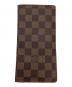 LOUIS VUITTON（ルイ ヴィトン）の古着「LOUIS VUITTON ポルトフォイユ ブラザ 二つ折り長財布 ダミエ エベヌ N60017」｜ブラウン