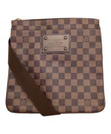 LOUIS VUITTON（ルイ ヴィトン）の古着「ルイヴィトン ダミエ ポシェットプラット ブルックリ N41100」｜ブラウン