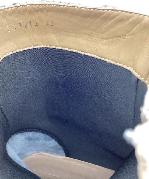 Odette e Odile（オデットエオディール）Odette e Odile (オデットエオディール) Odette e Odile　センターシームソフトショートブーツ ベージュ×ブラック サイズ:23cmの古着・服飾アイテム