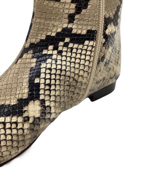 Odette e Odile（オデットエオディール）Odette e Odile (オデットエオディール) Odette e Odile　センターシームソフトショートブーツ ベージュ×ブラック サイズ:23cmの古着・服飾アイテム