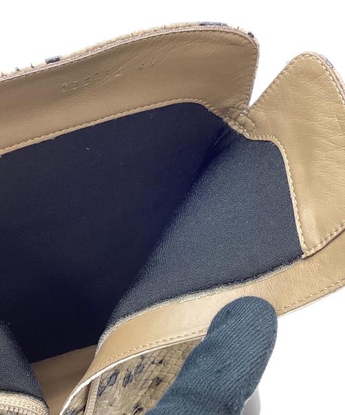 Odette e Odile（オデットエオディール）Odette e Odile (オデットエオディール) Odette e Odile　センターシームソフトショートブーツ ベージュ×ブラック サイズ:23cmの古着・服飾アイテム