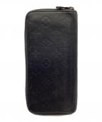 LOUIS VUITTONルイ ヴィトン）の古着「ジッピーウォレット・ヴェルティカル 長財布 モノグラム・シャドウ」｜ブラック