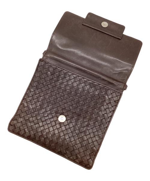 BOTTEGA VENETA（ボッテガベネタ）BOTTEGA VENETA (ボッテガベネタ) イントレチャートチェーンショルダーバッグ ブラウンの古着・服飾アイテム