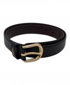 COACHコーチ）の古着「レザーベルト」｜ブラック