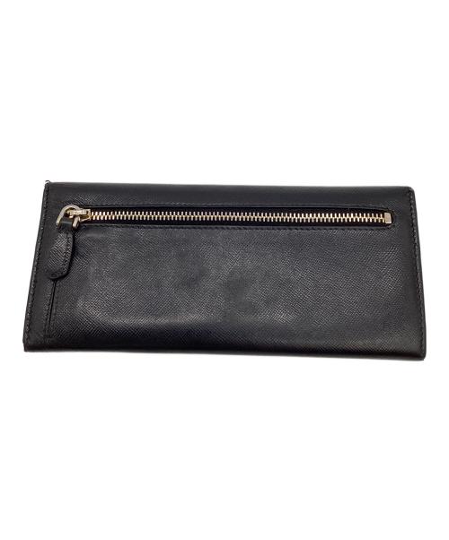 PRADA（プラダ）PRADA (プラダ) 2つ折りロングウォレット ブラックの古着・服飾アイテム