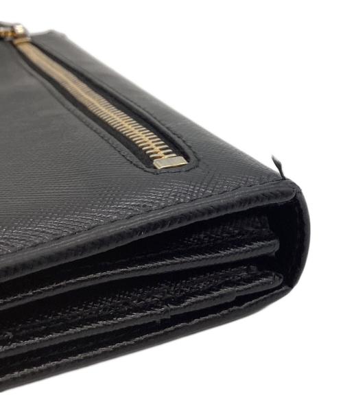PRADA（プラダ）PRADA (プラダ) 2つ折りロングウォレット ブラックの古着・服飾アイテム