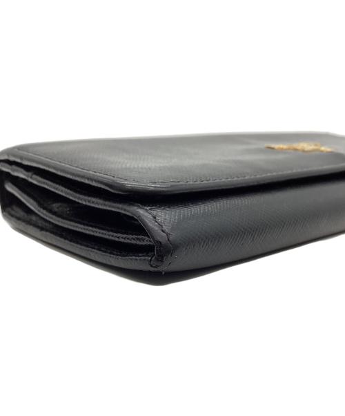 PRADA（プラダ）PRADA (プラダ) 2つ折りロングウォレット ブラックの古着・服飾アイテム