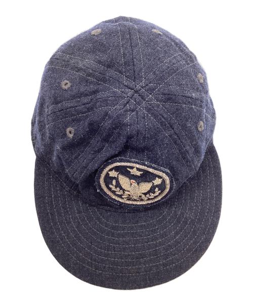 RRL（ダブルアールエル）RRL (ダブルアールエル) EBBETS FIELD FLANNELS (エベッツフィールドフランネルズ) RRL　EBBETS FIELD FLANNELS　キャップ ネイビーの古着・服飾アイテム