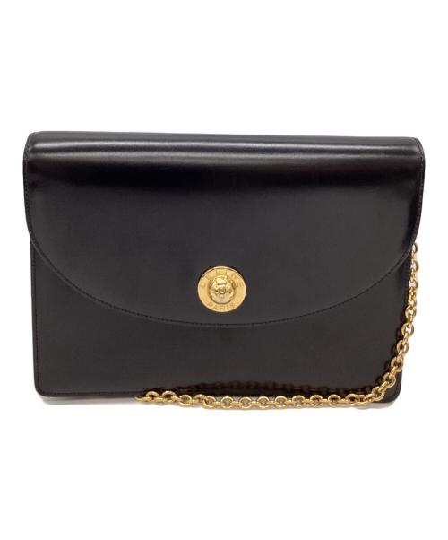 CELINE（セリーヌ）CELINE (セリーヌ) CELINE　チェーンショルダーバッグ ブラック×ゴールドの古着・服飾アイテム