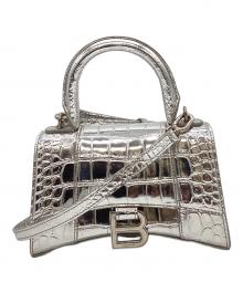 BALENCIAGA（バレンシアガ）の古着「アワーグラス XS 2wayバッグ」｜シルバー