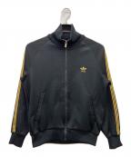 adidasアディダス）の古着「トラックジャケット」｜ブラック×ゴールド
