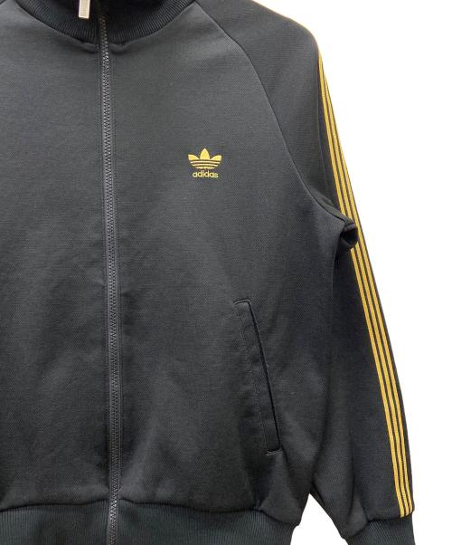 adidas（アディダス）adidas (アディダス) トラックジャケット ブラック×ゴールド サイズ:90-4の古着・服飾アイテム