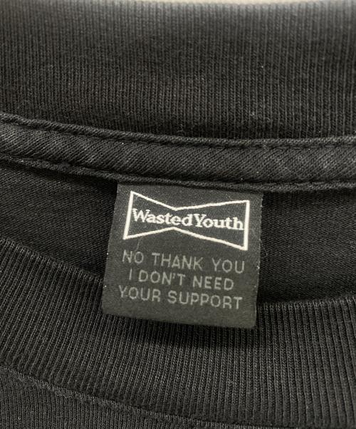 WASTED YOUTH（ウェイステッドユース）Wasted Youth (ウェイステッドユース) Pizza Slice ロングスリーブ Tシャツ ブラック サイズ:Mの古着・服飾アイテム