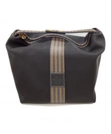 FENDI（フェンディ）の古着「FENDI　ペカン　バニティバッグ」｜ブラック×オリーブ