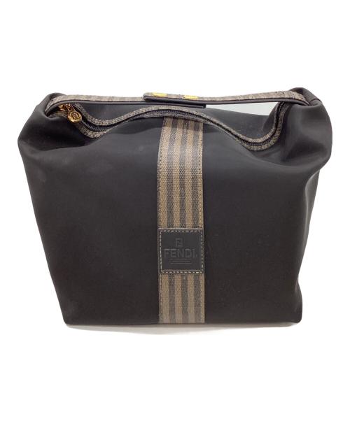 FENDI（フェンディ）FENDI (フェンディ) FENDI　ペカン　バニティバッグ ブラック×オリーブの古着・服飾アイテム
