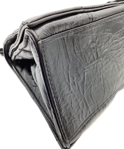 BALENCIAGA（バレンシアガ）BALENCIAGA (バレンシアガ) BALENCIAGA　Crush Chain Bag　キルト仕上げスモールチェーンショルダーバッグ ブラックの古着・服飾アイテム