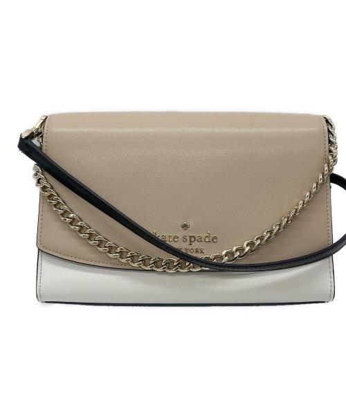Kate Spade（ケイトスペード）Kate Spade (ケイトスペード) ショルダーバッグ ベージュ×ホワイトの古着・服飾アイテム