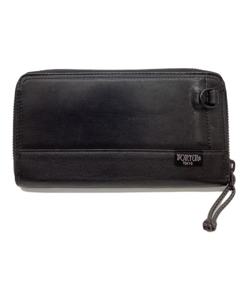 PORTER（ポーター）PORTER (ポーター) PORTER　MILE ラウンドファスナー財布 ブラックの古着・服飾アイテム