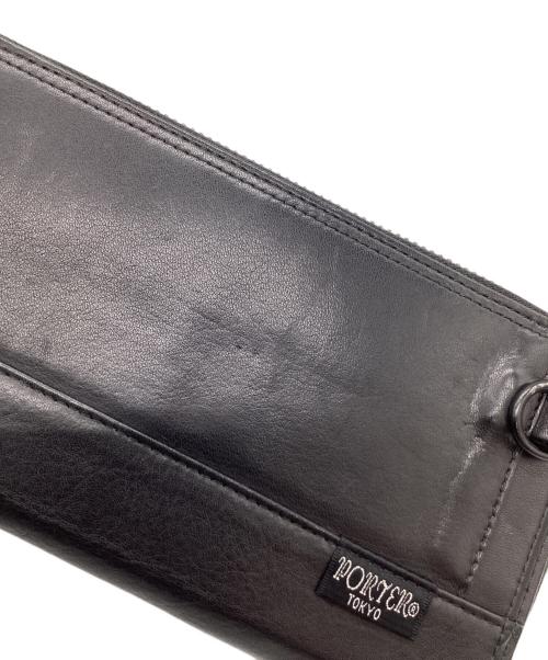 PORTER（ポーター）PORTER (ポーター) PORTER　MILE ラウンドファスナー財布 ブラックの古着・服飾アイテム
