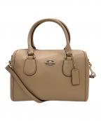 COACHコーチ）の古着「COACH 2WAYショルダーバッグ ミニボストンバッグ」｜ベージュ