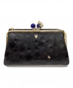 ANNA SUIアナスイ）の古着「ANNA SUI　プレイングキャット　がま口財布」｜ブラック