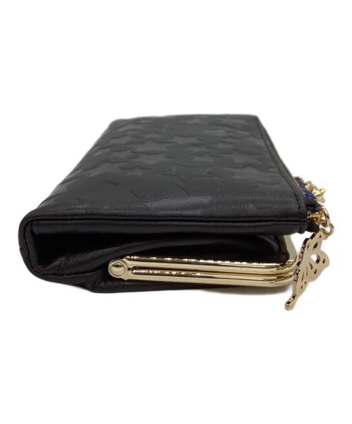 ANNA SUI（アナスイ）ANNA SUI (アナスイ) ANNA SUI　プレイングキャット　がま口財布 ブラックの古着・服飾アイテム