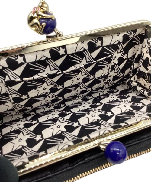 ANNA SUI（アナスイ）ANNA SUI (アナスイ) ANNA SUI　プレイングキャット　がま口財布 ブラックの古着・服飾アイテム