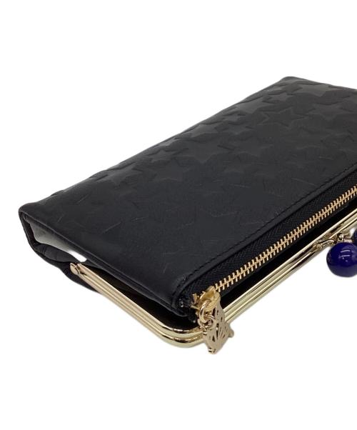 ANNA SUI（アナスイ）ANNA SUI (アナスイ) ANNA SUI　プレイングキャット　がま口財布 ブラックの古着・服飾アイテム