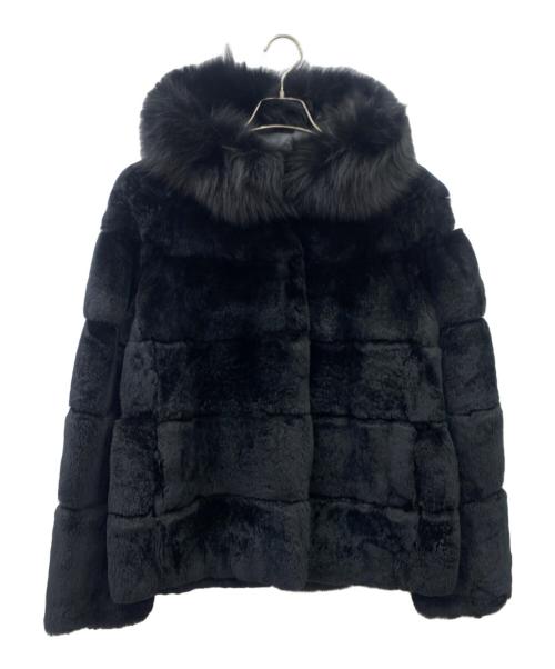 GRACE CONTINENTAL（（グレースコンチネンタル）GRACE CONTINENTAL (（グレースコンチネンタル) GRACE CONTINENTAL　ファーコート ブラック サイズ:36の古着・服飾アイテム