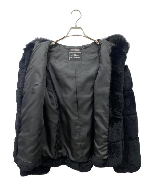 GRACE CONTINENTAL（（グレースコンチネンタル）GRACE CONTINENTAL (（グレースコンチネンタル) GRACE CONTINENTAL　ファーコート ブラック サイズ:36の古着・服飾アイテム
