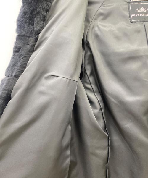 GRACE CONTINENTAL（（グレースコンチネンタル）GRACE CONTINENTAL (（グレースコンチネンタル) GRACE CONTINENTAL　ファーコート ブラック サイズ:36の古着・服飾アイテム