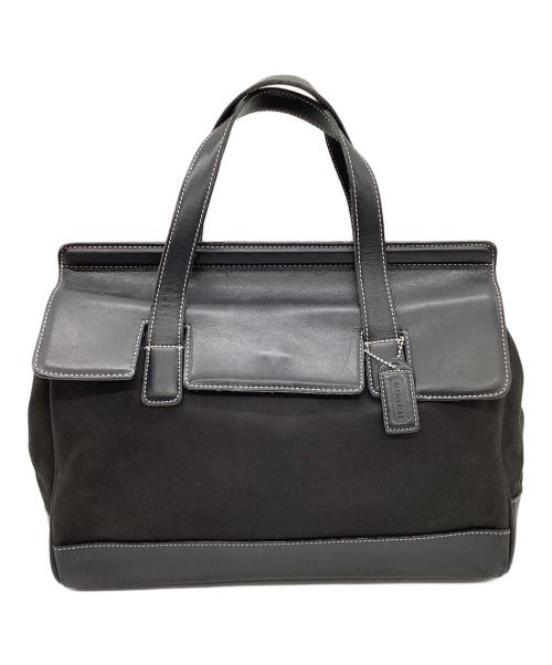 COACH（コーチ）COACH (コーチ) コーチ　レザー×キャンバス　トートバッグ ブラックの古着・服飾アイテム