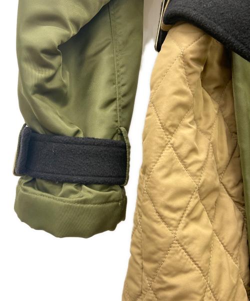 Risley（リズレー）RISLEY (リズレー) RISLEY　docking long trench coat　中綿コート ブラック×オリーブ サイズ:FREEの古着・服飾アイテム