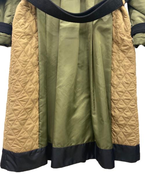 Risley（リズレー）RISLEY (リズレー) RISLEY　docking long trench coat　中綿コート ブラック×オリーブ サイズ:FREEの古着・服飾アイテム