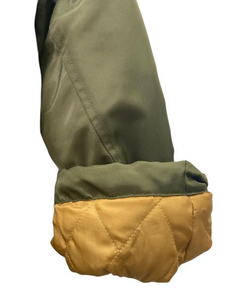 Risley（リズレー）RISLEY (リズレー) RISLEY　docking long trench coat　中綿コート ブラック×オリーブ サイズ:FREEの古着・服飾アイテム